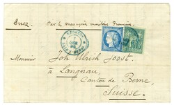 Càd bleu REUNION / SAINT DENIS / Col. Gen N° 23 bdf + 32 sur lettre ...