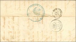 Cachet rouge (5) Bau CENTRAL (5) / PARIS sur lettre adressée en ...