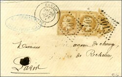 GC 4013 / N° 28 (2ex leg def) + N° 28 coupé en diagonale Càd T 17 ...