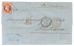 GC 5104 / N° 32 Càd SHANG-HAI / Bau FRANCAIS sur lettre pour ...