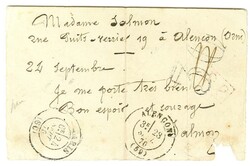 Càd PARIS (60) 24 SEPT. 70 taxe 30 DT annulée par le PP rouge sur ...