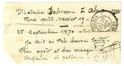 Càd PARIS (60) 26 SEPT. 70 taxe 30 DT annulée plume sur papillon de ...