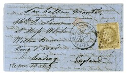 Etoile 2 / N° 30 Càd PARIS / R. ST LAZARE 5 OCT. 70 sur lettre avec ...