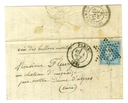 Etoile / N° 29 Càd PARIS (60) 4 OCT. 70 sur lettre pour Notre Dame ...