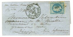 Etoile 4 / N° 29 Càd PARIS / RUE D'ENGHIEN 29 SEPT. 70 sur lettre ...