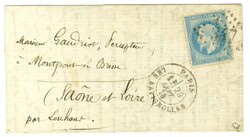 GC 347 / N° 29 Càd PARIS / LES BATIGNOLLES 29 SEPT. 70 sur lettre ...