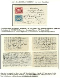 GC 1344 / N° 45 + 49 Càd T 16 DOURGNE (77) 3 JANV. (71) sur Boule ...