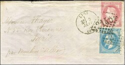 GC 2145 / N° 29 + N° 32 Càd T 16 LYON (68) 5 JANV. 71 sur Boule de ...