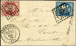 GC 3987 / N° 32 + N° 45 Càd T 17 TOURCOING (57) 30 DEC. 70 sur ...