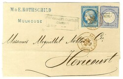 Cachet encadré MULHAUSEN / Allemagne 2g + N° 60 oblitéré Càd ...