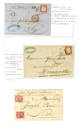 Lot de 6 lettres affranchies avec timbres italiens oblitérés en ...