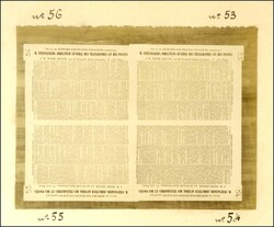 4 pigeongrammes. Dépêche à distribuer aux destinataires N° 53 à ...