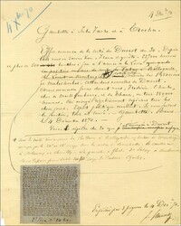Exceptionnel document manuscrit daté de Tours le 4 Décembre 1870, ...