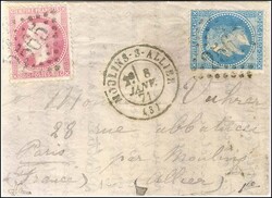 GC 2565 / N° 29 + N° 32 Càd T 17 MOULINS-S-ALLIER (3) 8 JANV. 71 ...