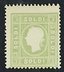 1859/62 - 3 s. verde + 15 s. azzurro - Da esaminare - Cert. Bolaffi e ...