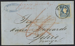 1859 - Austria - Lettera del 19 agosto da Trieste per Schio ...