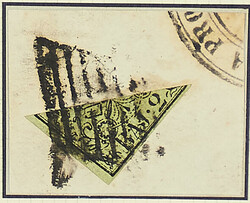 1852 - 2 baj. verde oliva e 2 baj. bianco - Insieme di valori in ...