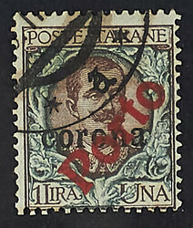 1919 - Bolzano 3 soprastampa obliqua in rosso 1C. / 1L. - Raro - Cert ...