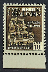 1945 - Valle Bormida - Non emesso 10 c. bordo di foglio inferiore - ...