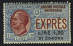 1922 - Espresso 1,20 / 1,20 L. quattro esemplari + segnatasse - ...