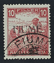 1918 - Mietitori 10 f. rosso con cifre bianche - Molto raro - Cert. ...