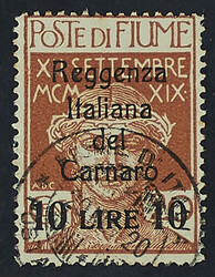 1920 - Reggenza Italiana dal Carnaro - La serie (Sass. n. 131/46)