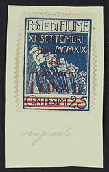 1920 - Reggenza Italiana dal Carnaro - Nuova soprastampa 25 c. due ...