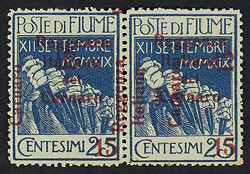 1920 - Reggenza Italiana del Carnaro - Insieme di varietà - Da ...