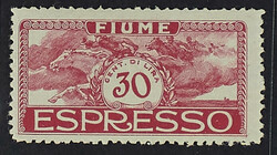 1920 - Prima emissione - Colori invertiti - La serie (Sass. n. E1A/2A)