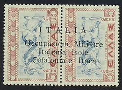 1941 - Miti 5 + 5l. e 20 + 20l. entrambi con "ta" di "Militare" ...