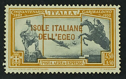 1932 - Garibaldi - Tre serie - Uniti tre esemplari del 10 L. Dante - ...