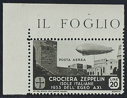 1933 - Zeppelin - La serie angolo di foglio superiore sinistro (Bol. ...