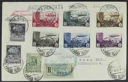 1933 - Zeppelin - La serie con valori complementari su raccomandata ...