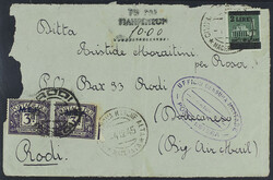 1942 - 3 p. due esemplari su frontespizio di lettera del 4 dicembre ...