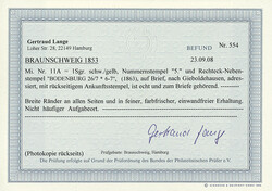 1 Sgr. schw./gelb, vierseitig breitrandig auf kleinem Brief mit ...
