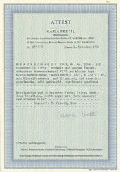 1/2 Gr. schw./grün, vierseitig breitrandig auf weißem Ortskuvert ...