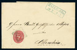"18." in Graublauschwarz und blauer Neben-Ra2 "Halle a.d.Weser 18/2" ...