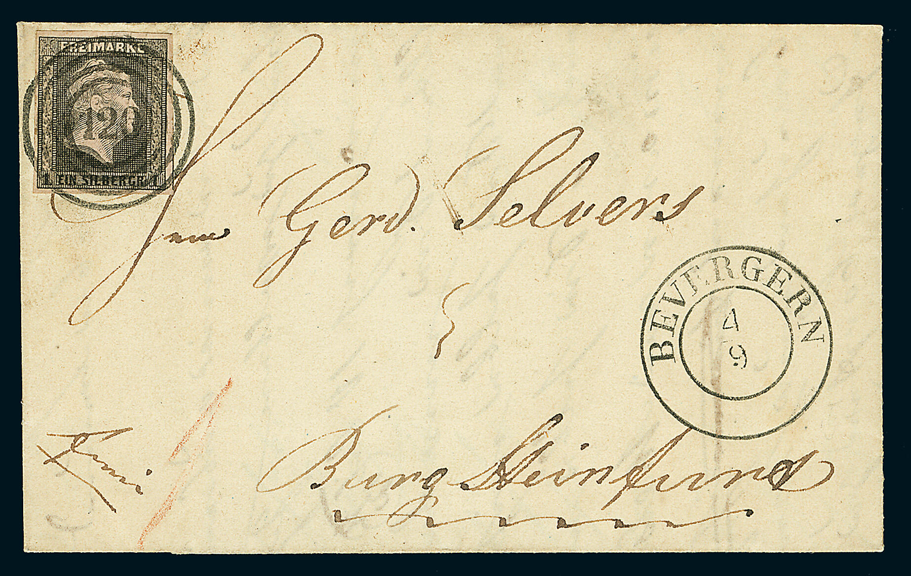 "120" + Vorphila-K2 "Bevergern 4/9" (1851), ideale Abschläge auf ...