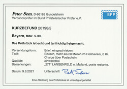 9 Kr. lebhaftgelbgrün, Type "III", vierseitig breitrandig mit ...