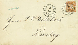 Ganzsachenausschnitt 9 Kreuzer braun, viereckiger Schnitt, die ...