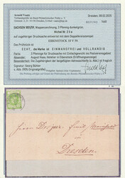 3 Pfg. dunkelgrün, spätere Auflage, Einzelfrankatur auf Drucksache ...