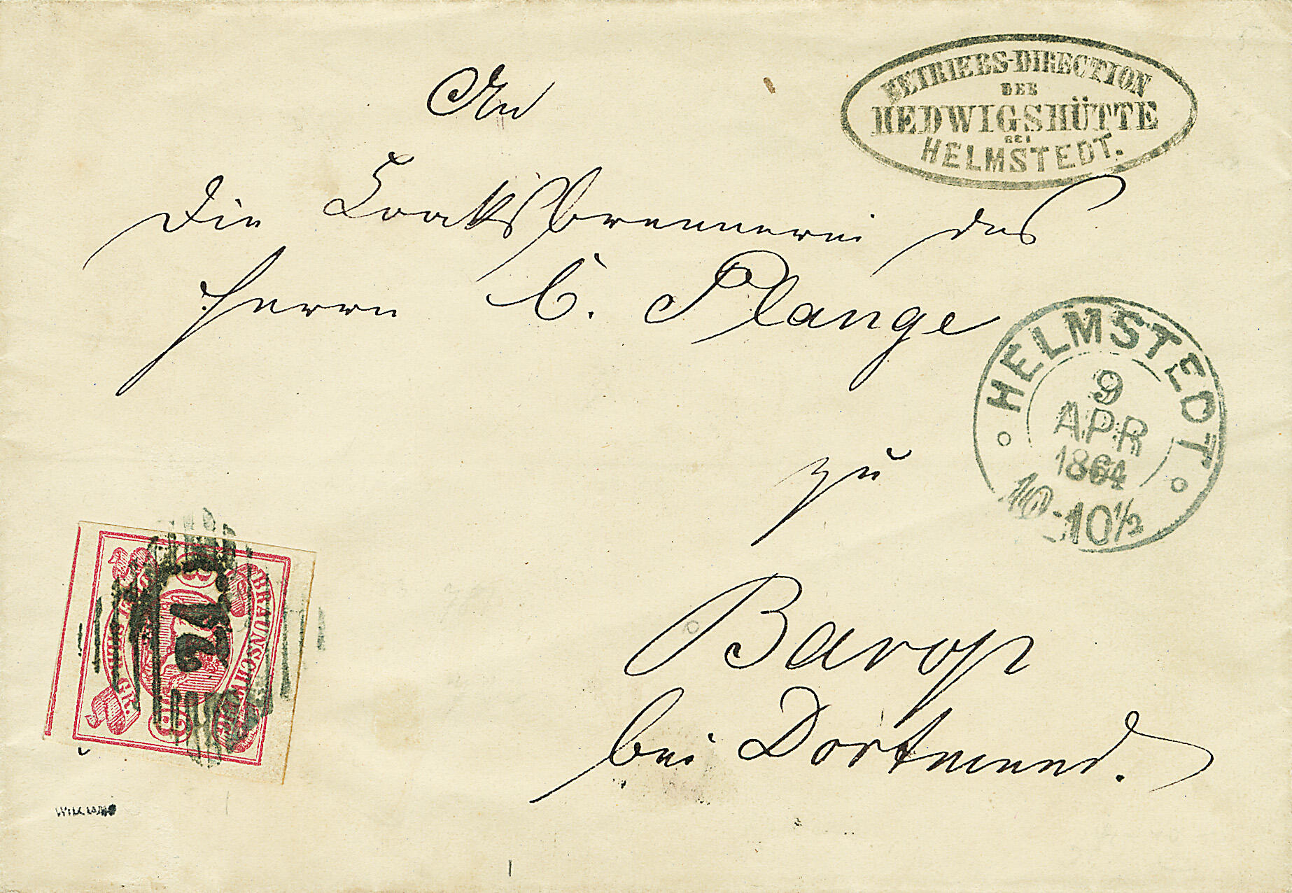 3 Sgr. lebhaftlilarot, Randriese, vierseitig breitrandig bzw. unten ...