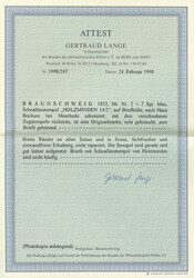 2 Sgr. lebhaftpreußischblau, vierseitig breitrandig auf Brief mit ...