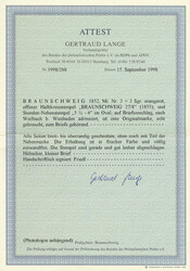 3 Sgr. orangerot, vierseitig breitrandig bzw. oben sogar auf voller ...