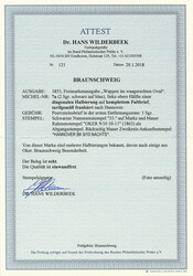 \DIAGONALE HALBIERUNG AUF BRIEF\: 2 Sgr. schw./blau, diagonale ...