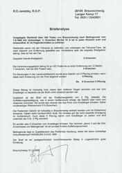 1/2 Gr. schw./grün, vierseitig sehr breitrandig bzw. oben mit Ansatz ...