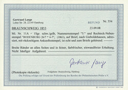 1 Sgr. schw./gelb, vierseitig breitrandig auf kleinem Brief mit ...