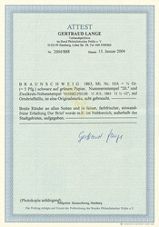 1/2 Gr. schw./grün, ringsum breitrandig als Einzelfrankatur auf ...