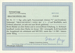 1 Sgr. schw./gelb, ringsum voll- bis breitrandig auf Brief mit ...