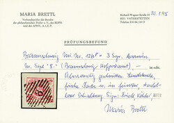 3 Sgr. karmin, gute "b"-Farbe in besonders tiefem und frischen ...